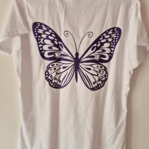 tee shirt papillon pailleté