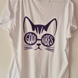 tee shirt good vibes pailleté