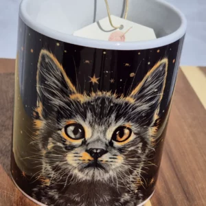 mug chat étoilé